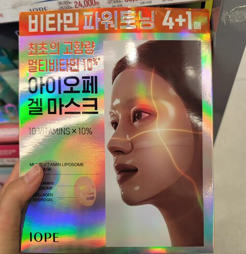 【韩国正品】IOPE维生素面膜5片补水保湿提亮肤色10%维生素凝胶