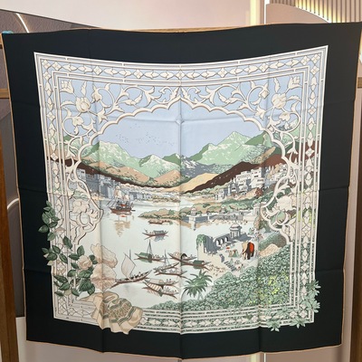 恒河90双面斜纹真丝18姆米重磅真丝大方巾100桑蚕丝真丝丝巾