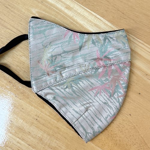 竹叶纹双层真丝口罩100桑蚕丝真丝开孔新中式透气舒适亲肤可调节