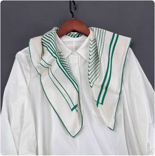 特价 好货几何回纹65cm16姆米粗斜纹100桑蚕丝春夏精致真丝小方巾