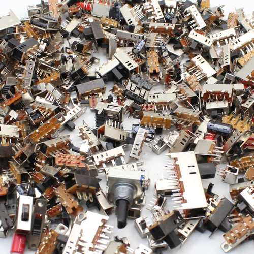 随机混装玩具拨动开关 小风扇直流电源滑动拔动小开关 250克