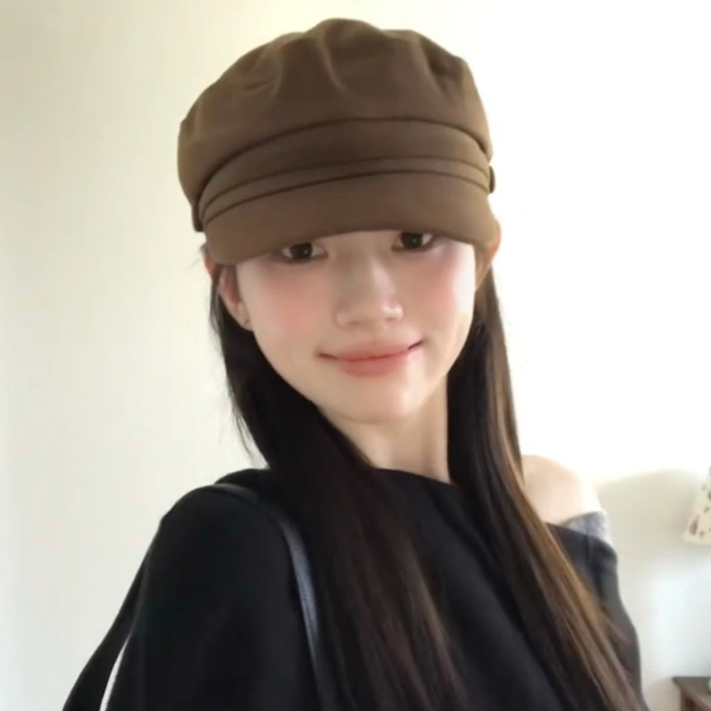 美拉德风棕色贝雷帽女2025新款秋冬季简约百搭报童帽文艺画家帽子