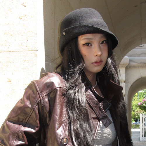 张婧仪同款赫本风蝴蝶结显脸小帽
