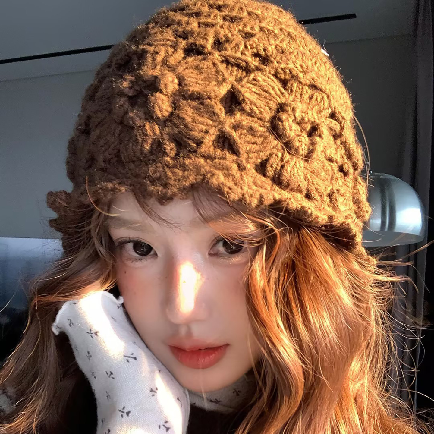 川西旅游手工编织花朵镂空针织包头帽子女秋护耳显脸小毛线套头帽,服饰配件/皮带/帽子/围巾,帽子,淘宝优惠券,粉丝福利购,淘宝优惠卷