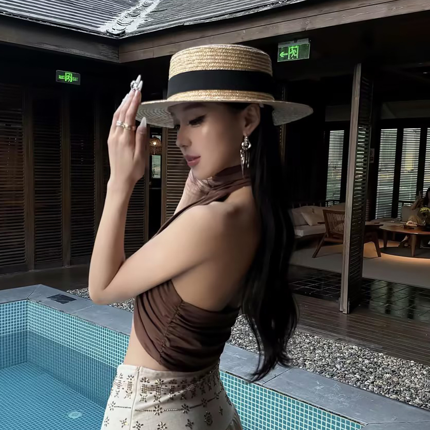 法式黑色织带平顶草帽女春夏季海边沙滩度假风防晒遮阳帽编织帽子,服饰配件/皮带/帽子/围巾,帽子,淘宝优惠券,粉丝福利购,淘宝优惠卷