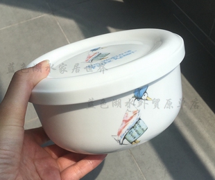 精美好货 CYGJ 060 骨瓷带盖大碗 外贸出口英国童话兔订单原单