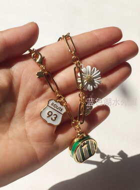 AS-SS-025 镀真金 超精美!外贸出口美国轻奢大p原单 168美金手链