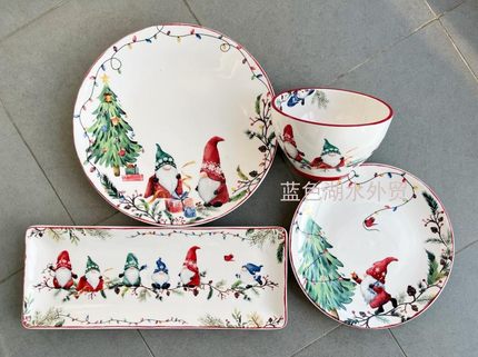 CYGJ-CQ-118 精美艺术!外贸出口美国原单 美式陶瓷餐盘饭碗寿司盘