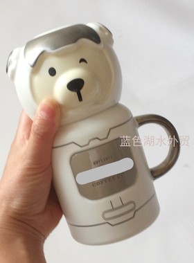 CYGJ-BZ-QT 精致未来感!外贸出口美国原单 陶瓷子母杯带盖马克杯