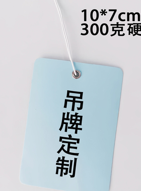 蓝色彩纸空白吊牌铁丝挂牌仓库吊卡加固鸡眼扣铁丝标签价手写挂签