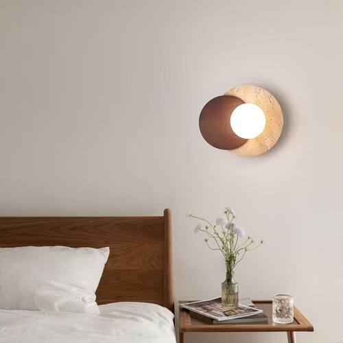 新款黄洞石创意卧室电视背景壁灯客厅玄关主卧床头灯客厅背景墙 - 封面