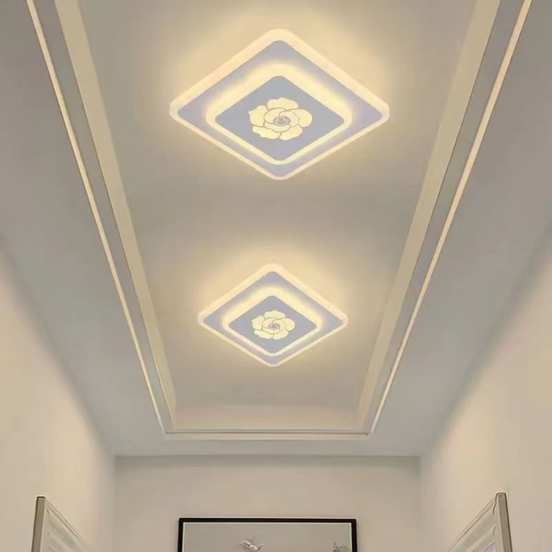 现代led过道灯走廊灯嵌入式门厅玄关灯入户灯衣帽间筒灯射灯阳台