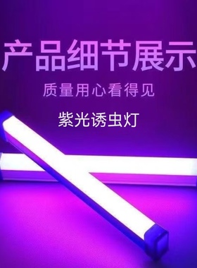 紫色灯泡紫光可充电抓虫神器土狗子蝼蛄灯捕捉器紫光灯