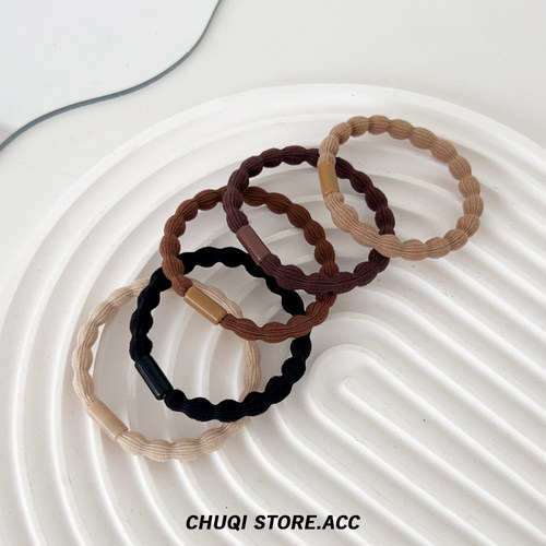 chuqi store/粗款豆豆头绳高弹力马尾扎发绳基础百搭橡皮筋发饰女