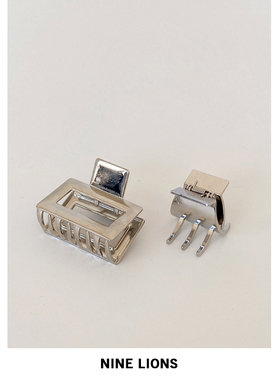 【NINE LIONS】金属小号抓夹迷你鲨鱼夹子后脑勺盘发夹发卡头饰女