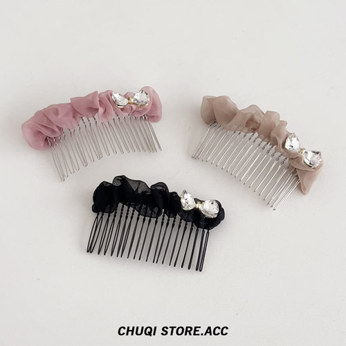 chuqi store/插梳网纱发插侧边后脑勺碎发固定整理神器发卡齿梳女