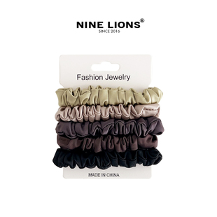 不伤发小肠发圈高级感发绳扎发头绳皮筋皮套女 基础款 nine lions