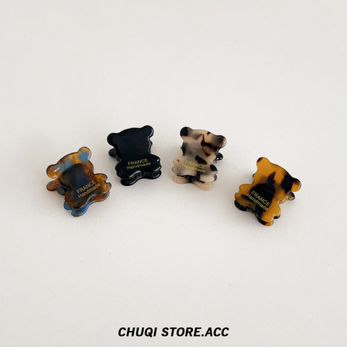 chuqi store/金标小熊醋酸刘海抓韩式发抓前额小号发卡网红夹子女