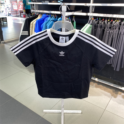 阿迪达斯三叶草2024夏女短款短袖