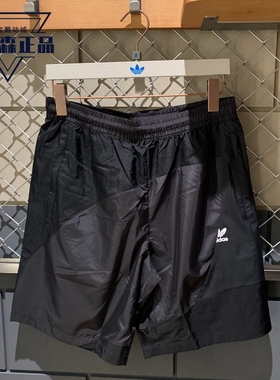 阿迪达斯三叶草2022夏男子梭织快干拼接训练运动五分裤短裤HH9442