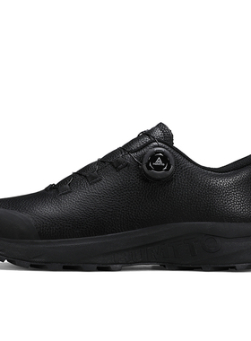 HUMTTO悍途男秋冬新款旋转自动扣牛皮透气防滑耐磨徒步鞋350666