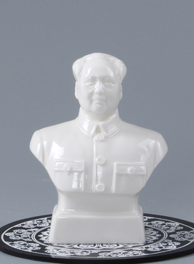 毛主席汽车摆件德化陶瓷