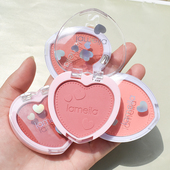 爱心曲奇饼干腮红正品 哑光自然裸妆蜜桃色奶茶微闪元 气少女平价