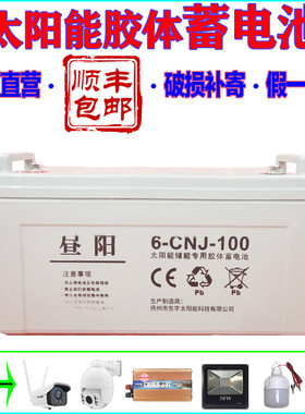 全新12v太阳能板储电铅酸免维护蓄电池100AH铅酸地摊监控供电电瓶