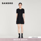 新款 金属扣黑色收腰修身 女装 时尚 针织连衣裙 法式 SANDRO2026春季