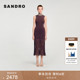 季 高领仿珍珠流苏针织连衣裙 法式 末6折SANDRO2025秋冬新款 女装