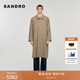 季 迪木尔风绵羊毛单排扣大衣 法式 末7折SANDRO2025秋冬新款 男装