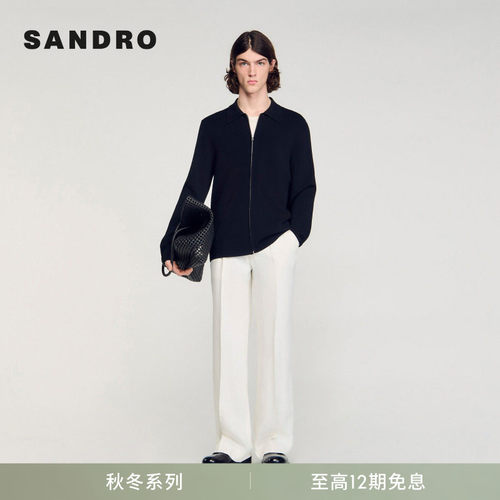 SANDRO翻领拉链门襟外套