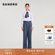 长裤 季 通勤经典 条纹图案阔腿西装 末7折SANDRO2025秋冬新款 女装