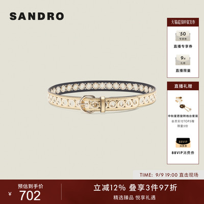 sandro经典款圆环扣环感腰带