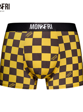 mon2fri男士内裤莫代尔平角高弹透气趣味时尚潮品印花短裤头盒装