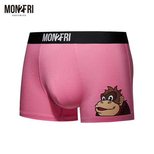 mon2fri猛男粉色趣味卡通印花