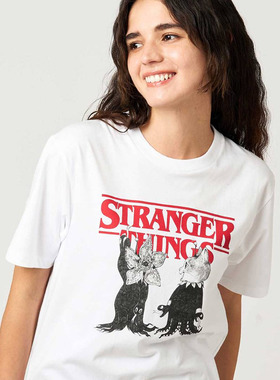 E2064日系小众未知世界食人花章鱼猫纯棉t恤女短袖夏季亲子潮上衣