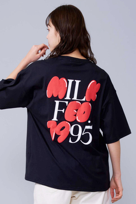 日系视觉泡泡字母精梳纯棉女tee