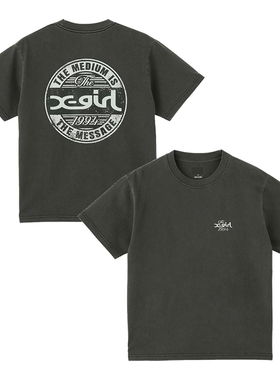 E1836 日系小众街头潮流做旧圆圈雪花纹理t恤女短袖夏季中性上衣