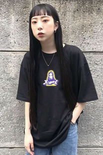 【饿饱集体】日系小众xg新生代元气少女头像印花短袖t恤女夏上衣