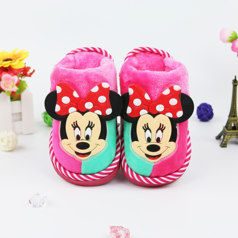 Chaussons enfants en suède pour hiver - semelle caoutchouc - Ref 1003661 Image 4