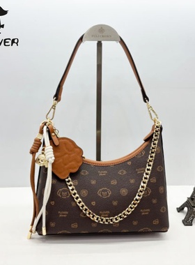 Plover/啄木鸟女包正品2025新款时尚印花腋下包单肩斜挎BS7540511