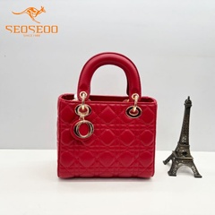 SEOSEOO/九州袋鼠女包2026新款商场同款时尚菱格轻奢戴妃包792563