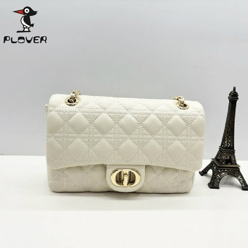 Plover/啄木鸟女包正品2025新款菱格真皮小方包单肩斜挎ME7140040