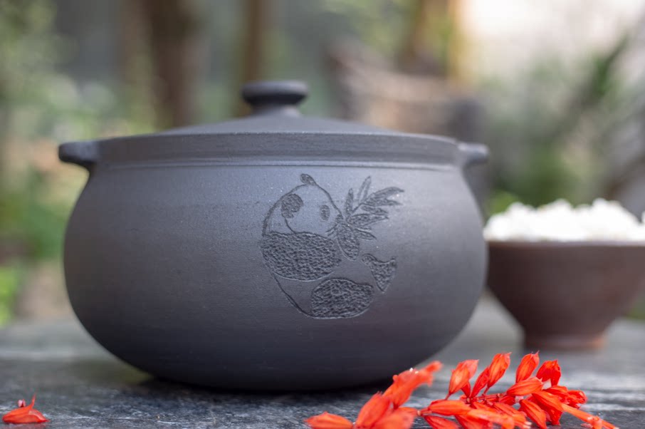 雅安荥经黑砂锅曾氏砂器 家用 燃气煤气灶煲炖汤锅 细砂健康养生
