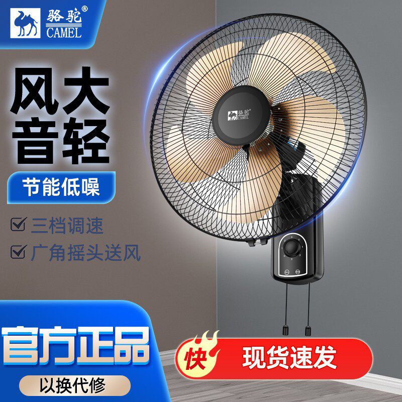 加大墙壁挂式壁扇电风扇摇头壁挂式电扇家用餐厅装壁墙上遥控凤扇