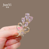 郁金香胸针女高档气质胸花韩国奢华大气装 百搭 饰别针衣服配饰时尚