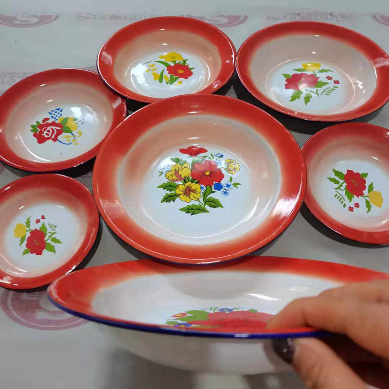 老式搪瓷耐高温蘸料碟图片