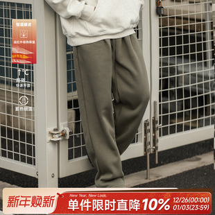休闲运动卫裤 380G重磅加绒嘿马七作美式 摇粒绒直筒裤 男士 复古冬季