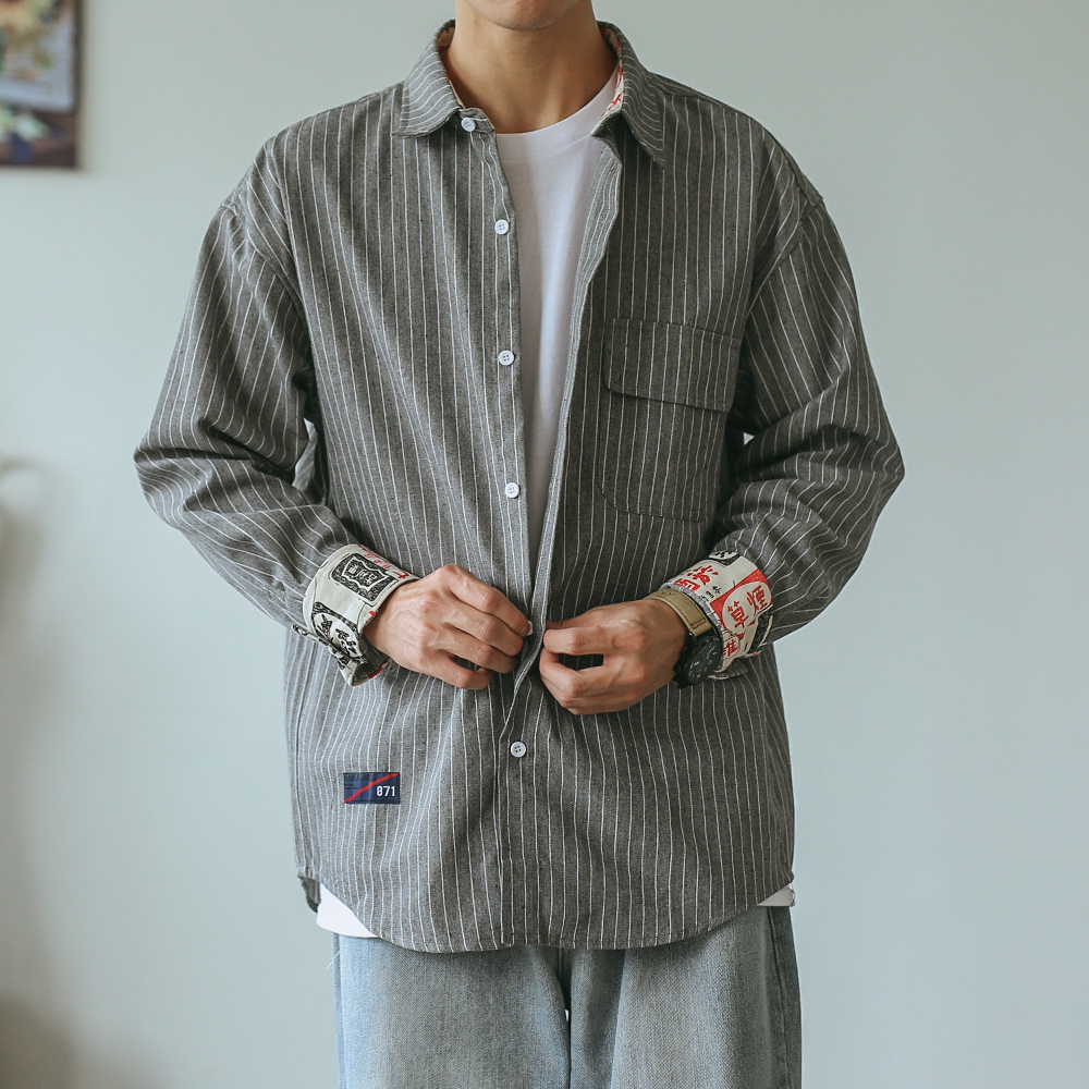 券后148.00元嘿马七作男装日系复古秋季男士衬衫